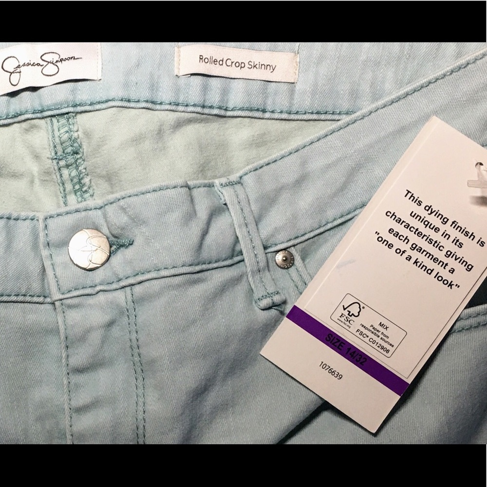 Jessica Simpson Rolled Crop Skinny Jeans - Size 14 - Picture 2 of 4